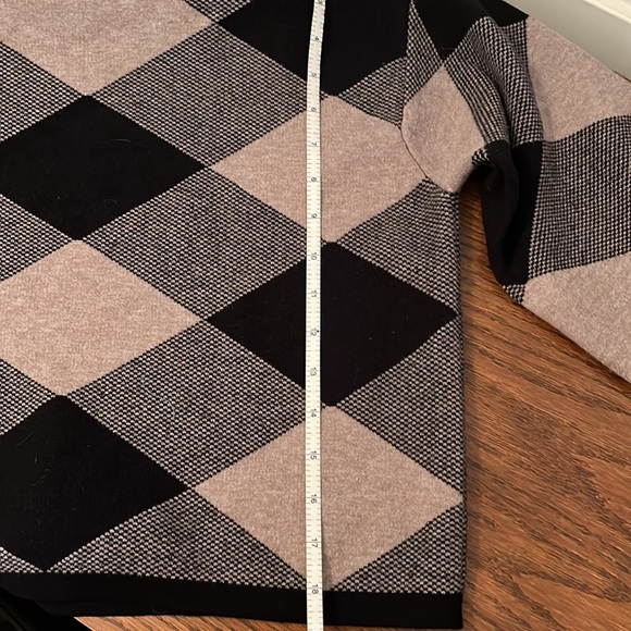 BLUOLTRE cropped pullover checkered black cream - Picture 6 of 7
